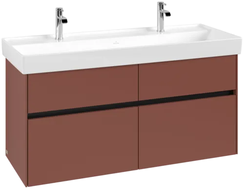 Picture of VILLEROY BOCH Collaro Vanity unit, 4 pull-out compartments, 1154 x 546 x 444 mm, Wine Red #C01200AH