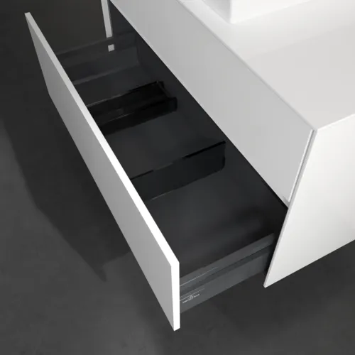 VILLEROY BOCH Collaro Waschbeckenunterschrank, mit Beleuchtung, 2 Auszüge, 1000 x 548 x 500 mm, Glossy White / Glossy White #C017B0DH, Bild 7