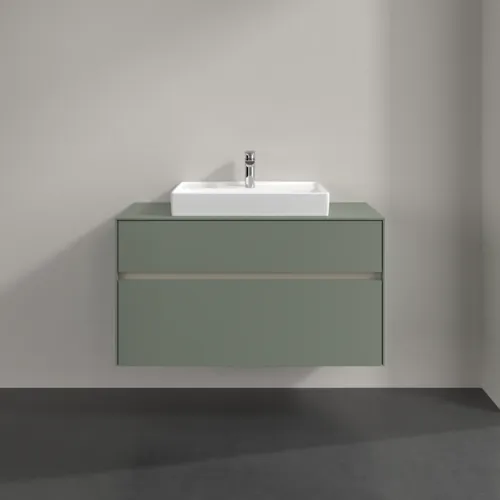 Bild von VILLEROY BOCH Collaro Waschbeckenunterschrank, 2 Auszüge, 1000 x 548 x 500 mm, Soft Green / Soft Green #C01900AF