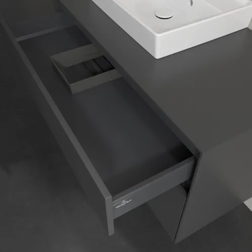 VILLEROY BOCH Collaro Waschbeckenunterschrank, mit Beleuchtung, 2 Auszüge, 1000 x 548 x 500 mm, Graphite / Graphite #C014B0VR, Bild 8
