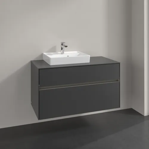 VILLEROY BOCH Collaro Waschbeckenunterschrank, mit Beleuchtung, 2 Auszüge, 1000 x 548 x 500 mm, Graphite / Graphite #C014B0VR, Bild 2