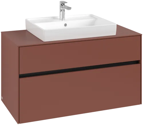 Зображення з  VILLEROY BOCH Collaro Vanity unit, 2 pull-out compartments, 1000 x 548 x 500 mm, Wine Red / Wine Red #C01900AH