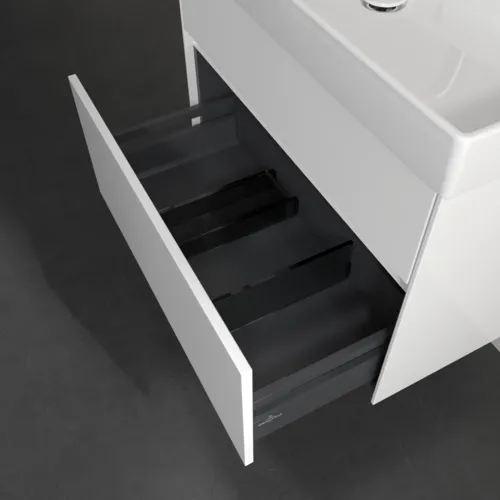 Bild von VILLEROY BOCH Collaro Waschbeckenunterschrank, mit Beleuchtung, 2 Auszüge, 754 x 546 x 444 mm, Glossy White #C010B0DH