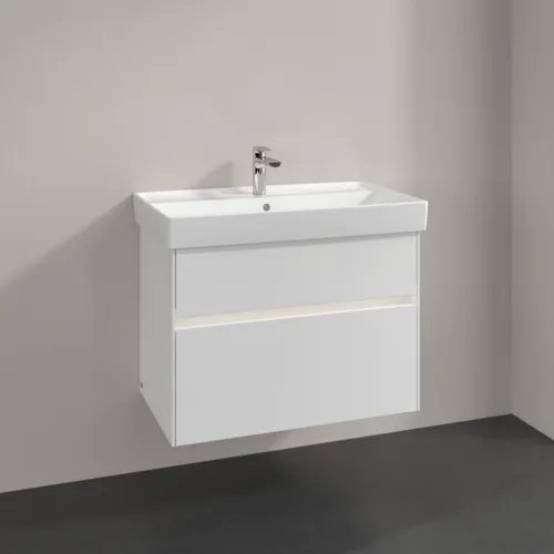 Bild von VILLEROY BOCH Collaro Waschbeckenunterschrank, mit Beleuchtung, 2 Auszüge, 754 x 546 x 444 mm, Glossy White #C010B0DH