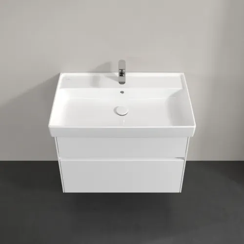 Bild von VILLEROY BOCH Collaro Waschbeckenunterschrank, mit Beleuchtung, 2 Auszüge, 754 x 546 x 444 mm, Glossy White #C010B0DH