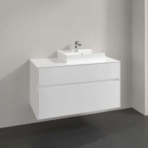 Bild von VILLEROY BOCH Collaro Waschbeckenunterschrank, 2 Auszüge, 1000 x 548 x 500 mm, White Matt / White Matt #C01500MS