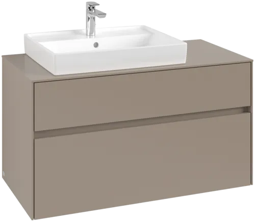 Зображення з  VILLEROY BOCH Collaro Vanity unit, 2 pull-out compartments, 1000 x 548 x 500 mm, Taupe / Taupe #C01700VM