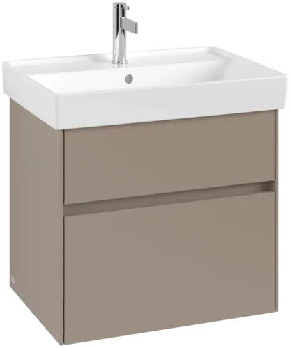 Зображення з  VILLEROY BOCH Collaro Vanity unit, 2 pull-out compartments, 604 x 546 x 444 mm, Taupe #C00900VM