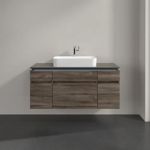 Bild von VILLEROY BOCH Legato Waschbeckenunterschrank, 5 Auszüge, 1200 x 550 x 500 mm, Stone Oak / Stone Oak #B75800RK