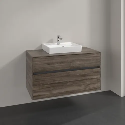 Bild von VILLEROY BOCH Collaro Waschbeckenunterschrank, 2 Auszüge, 1000 x 548 x 500 mm, Stone Oak #C01600RK