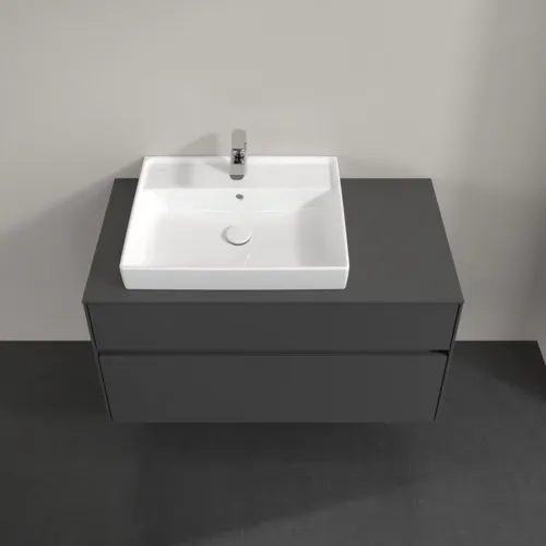 Bild von VILLEROY BOCH Collaro Waschbeckenunterschrank, mit Beleuchtung, 2 Auszüge, 1000 x 548 x 500 mm, Glossy Grey / Glossy Grey #C017B0FP