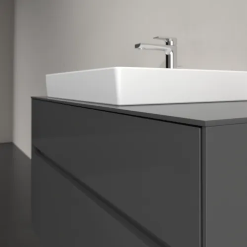 Bild von VILLEROY BOCH Collaro Waschbeckenunterschrank, mit Beleuchtung, 2 Auszüge, 1000 x 548 x 500 mm, Glossy Grey / Glossy Grey #C017B0FP