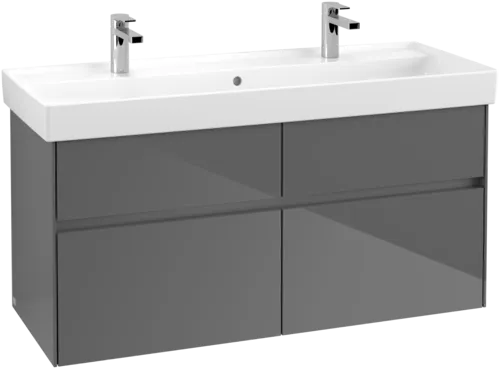 Picture of VILLEROY BOCH Collaro Vanity unit, 4 pull-out compartments, 1154 x 546 x 444 mm, Glossy Grey #C01200FP