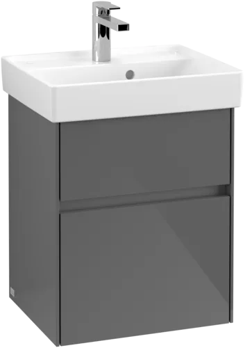 VILLEROY BOCH Collaro Vanity unit, 2 pull-out compartments, 460 x 546 x 374 mm, Glossy Grey #C00600FP resmi