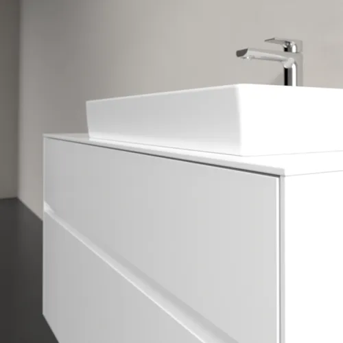 Bild von VILLEROY BOCH Collaro Waschbeckenunterschrank, mit Beleuchtung, 2 Auszüge, 1000 x 548 x 500 mm, Glossy White / Glossy White #C018B0DH