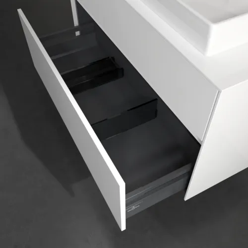 Bild von VILLEROY BOCH Collaro Waschbeckenunterschrank, mit Beleuchtung, 2 Auszüge, 1000 x 548 x 500 mm, Glossy White / Glossy White #C018B0DH
