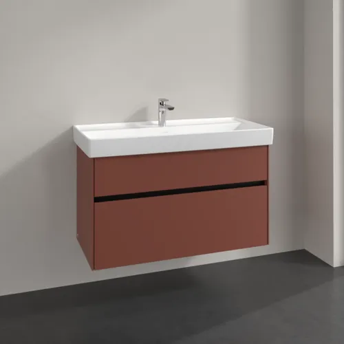 VILLEROY BOCH Collaro Waschbeckenunterschrank, 2 Auszüge, 954 x 546 x 444 mm, Wine Red #C01100AH, Bild 2