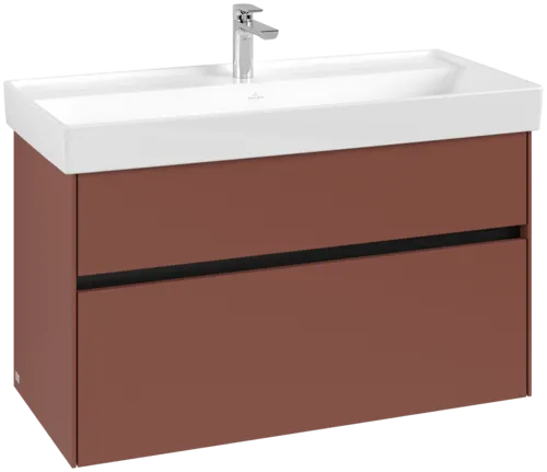 VILLEROY BOCH Collaro Vanity unit, 2 pull-out compartments, 954 x 546 x 444 mm, Wine Red #C01100AH resmi