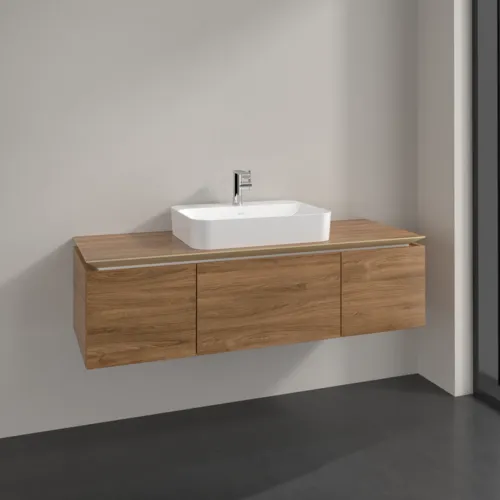 Bild von VILLEROY BOCH Legato Waschbeckenunterschrank, 3 Auszüge, 1400 x 380 x 500 mm, Kansas Oak / Kansas Oak #B75900RH
