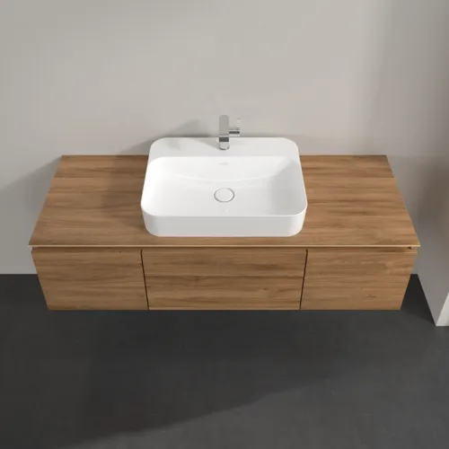 Bild von VILLEROY BOCH Legato Waschbeckenunterschrank, 3 Auszüge, 1400 x 380 x 500 mm, Kansas Oak / Kansas Oak #B75900RH