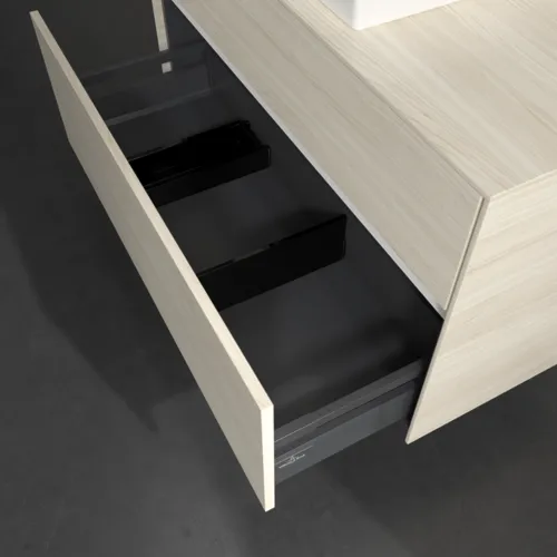 Bild von VILLEROY BOCH Collaro Waschbeckenunterschrank, mit Beleuchtung, 2 Auszüge, 1000 x 548 x 500 mm, White Oak / White Oak #C017B0AA