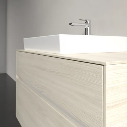 Bild von VILLEROY BOCH Collaro Waschbeckenunterschrank, mit Beleuchtung, 2 Auszüge, 1000 x 548 x 500 mm, White Oak / White Oak #C017B0AA