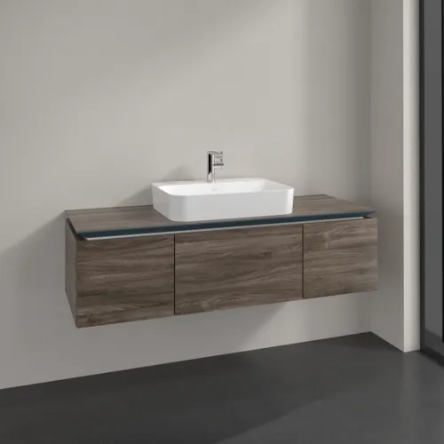Bild von VILLEROY BOCH Legato Waschbeckenunterschrank, 3 Auszüge, 1400 x 380 x 500 mm, Stone Oak / Stone Oak #B75900RK