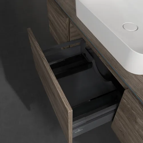 Bild von VILLEROY BOCH Legato Waschbeckenunterschrank, 3 Auszüge, 1400 x 380 x 500 mm, Stone Oak / Stone Oak #B75900RK