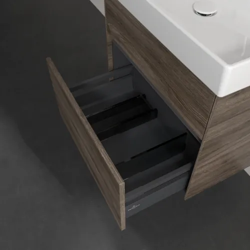 Bild von VILLEROY BOCH Collaro Waschbeckenunterschrank, 2 Auszüge, 604 x 546 x 444 mm, Stone Oak #C00900RK