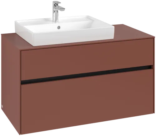 Зображення з  VILLEROY BOCH Collaro Vanity unit, with lighting, 2 pull-out compartments, 1000 x 548 x 500 mm, Wine Red / Wine Red #C017B0AH