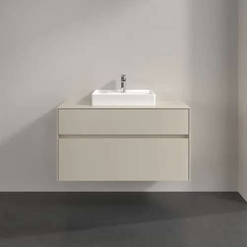 Bild von VILLEROY BOCH Collaro Waschbeckenunterschrank, 2 Auszüge, 1000 x 548 x 500 mm, Cashmere Grey / Cashmere Grey #C01600VN