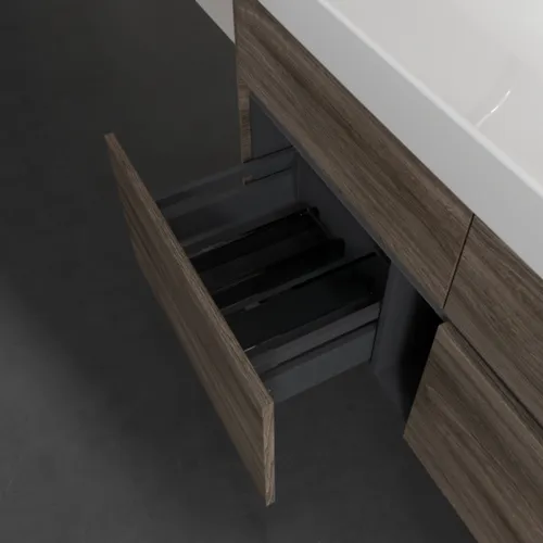 Bild von VILLEROY BOCH Collaro Waschbeckenunterschrank, mit Beleuchtung, 4 Auszüge, 1154 x 546 x 444 mm, Stone Oak #C012B0RK