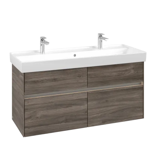 Picture of VILLEROY BOCH Collaro Vanity unit, with lighting, 4 pull-out compartments, 1154 x 546 x 444 mm, Stone Oak #C012B0RK