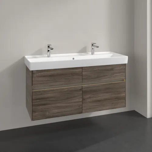 Bild von VILLEROY BOCH Collaro Waschbeckenunterschrank, mit Beleuchtung, 4 Auszüge, 1154 x 546 x 444 mm, Stone Oak #C012B0RK