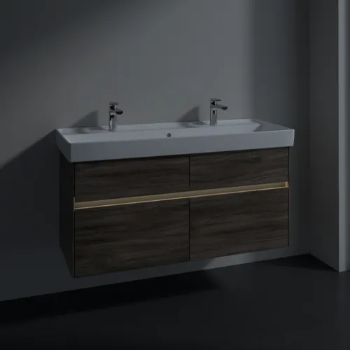 Bild von VILLEROY BOCH Collaro Waschbeckenunterschrank, mit Beleuchtung, 4 Auszüge, 1154 x 546 x 444 mm, Stone Oak #C012B0RK