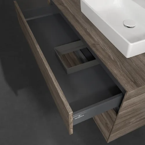 Bild von VILLEROY BOCH Collaro Waschbeckenunterschrank, 2 Auszüge, 1000 x 548 x 500 mm, Stone Oak #C01500RK