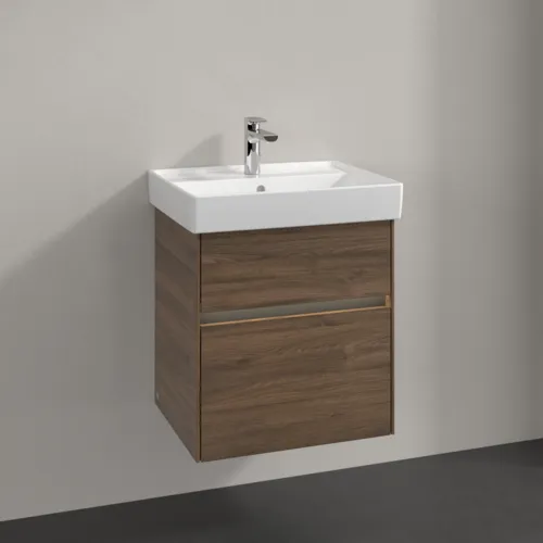 Bild von VILLEROY BOCH Collaro Waschbeckenunterschrank, mit Beleuchtung, 2 Auszüge, 510 x 546 x 414 mm, Arizona Oak #C007B0VH