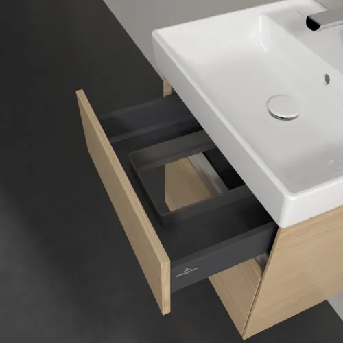 Bild von VILLEROY BOCH Collaro Waschbeckenunterschrank, mit Beleuchtung, 2 Auszüge, 510 x 546 x 414 mm, Nordic Oak #C007B0VJ