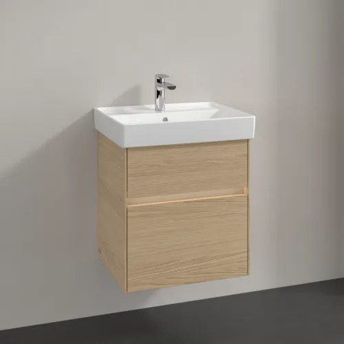 Bild von VILLEROY BOCH Collaro Waschbeckenunterschrank, mit Beleuchtung, 2 Auszüge, 510 x 546 x 414 mm, Nordic Oak #C007B0VJ