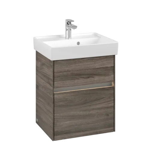 VILLEROY BOCH Collaro Vanity unit, with lighting, 2 pull-out compartments, 460 x 546 x 374 mm, Stone Oak #C006B0RK resmi