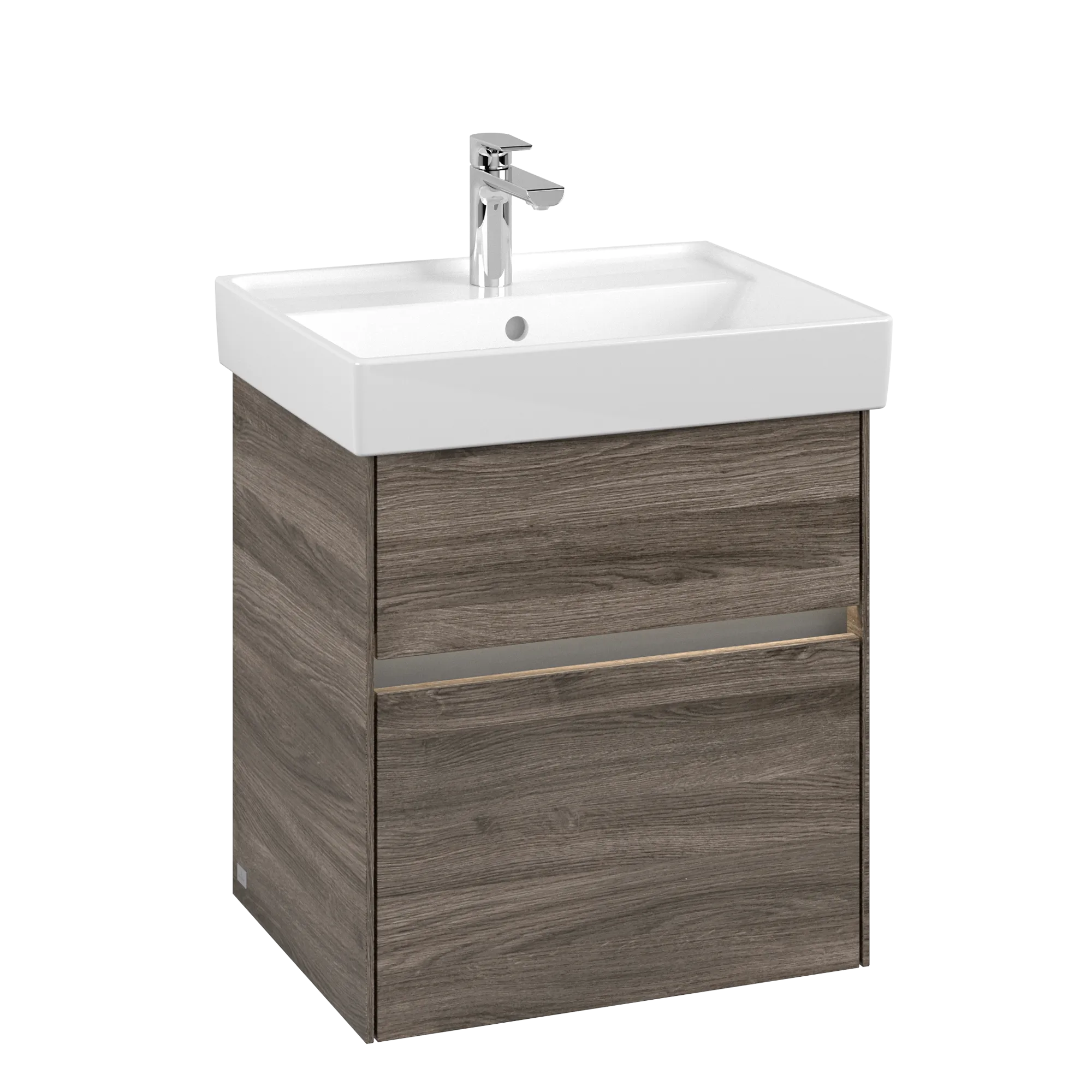 VILLEROY BOCH Collaro Vanity unit, with lighting, 2 pull-out compartments, 510 x 546 x 414 mm, Stone Oak #C007B0RK resmi