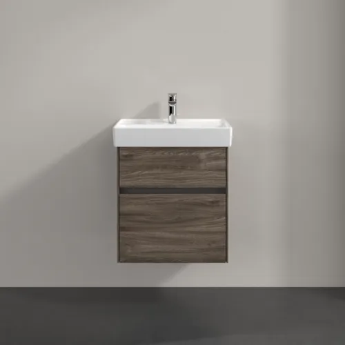 VILLEROY BOCH Collaro Waschbeckenunterschrank, mit Beleuchtung, 2 Auszüge, 510 x 546 x 414 mm, Stone Oak #C007B0RK, Bild 3