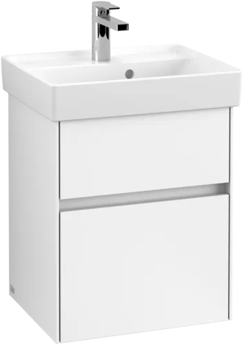 VILLEROY BOCH Collaro Vanity unit, with lighting, 2 pull-out compartments, 460 x 546 x 374 mm, White Matt #C006B0MS resmi