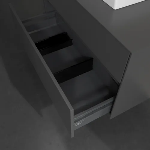 VILLEROY BOCH Collaro Waschbeckenunterschrank, mit Beleuchtung, 2 Auszüge, 1000 x 548 x 500 mm, Graphite / Graphite #C016B0VR, Bild 7