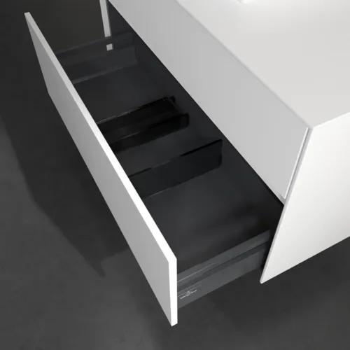 Bild von VILLEROY BOCH Collaro Waschbeckenunterschrank, mit Beleuchtung, 2 Auszüge, 1000 x 548 x 500 mm, White Matt / White Matt #C014B0MS
