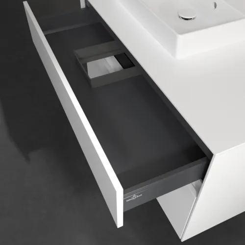 Bild von VILLEROY BOCH Collaro Waschbeckenunterschrank, mit Beleuchtung, 2 Auszüge, 1000 x 548 x 500 mm, White Matt / White Matt #C014B0MS