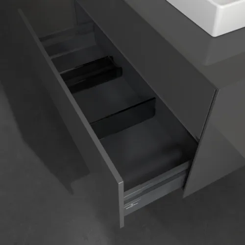 Bild von VILLEROY BOCH Collaro Waschbeckenunterschrank, 2 Auszüge, 1000 x 548 x 500 mm, Glossy Grey / Glossy Grey #C01500FP