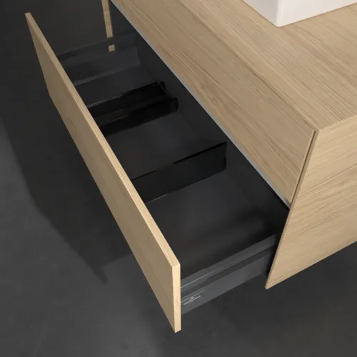 Bild von VILLEROY BOCH Collaro Waschbeckenunterschrank, mit Beleuchtung, 2 Auszüge, 1000 x 548 x 500 mm, Nordic Oak / Nordic Oak #C016B0VJ