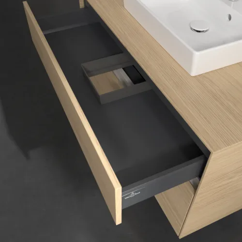 Bild von VILLEROY BOCH Collaro Waschbeckenunterschrank, mit Beleuchtung, 2 Auszüge, 1000 x 548 x 500 mm, Nordic Oak / Nordic Oak #C016B0VJ