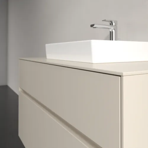 VILLEROY BOCH Collaro Waschbeckenunterschrank, mit Beleuchtung, 2 Auszüge, 1000 x 548 x 500 mm, Cashmere Grey / Cashmere Grey #C016B0VN, Bild 6